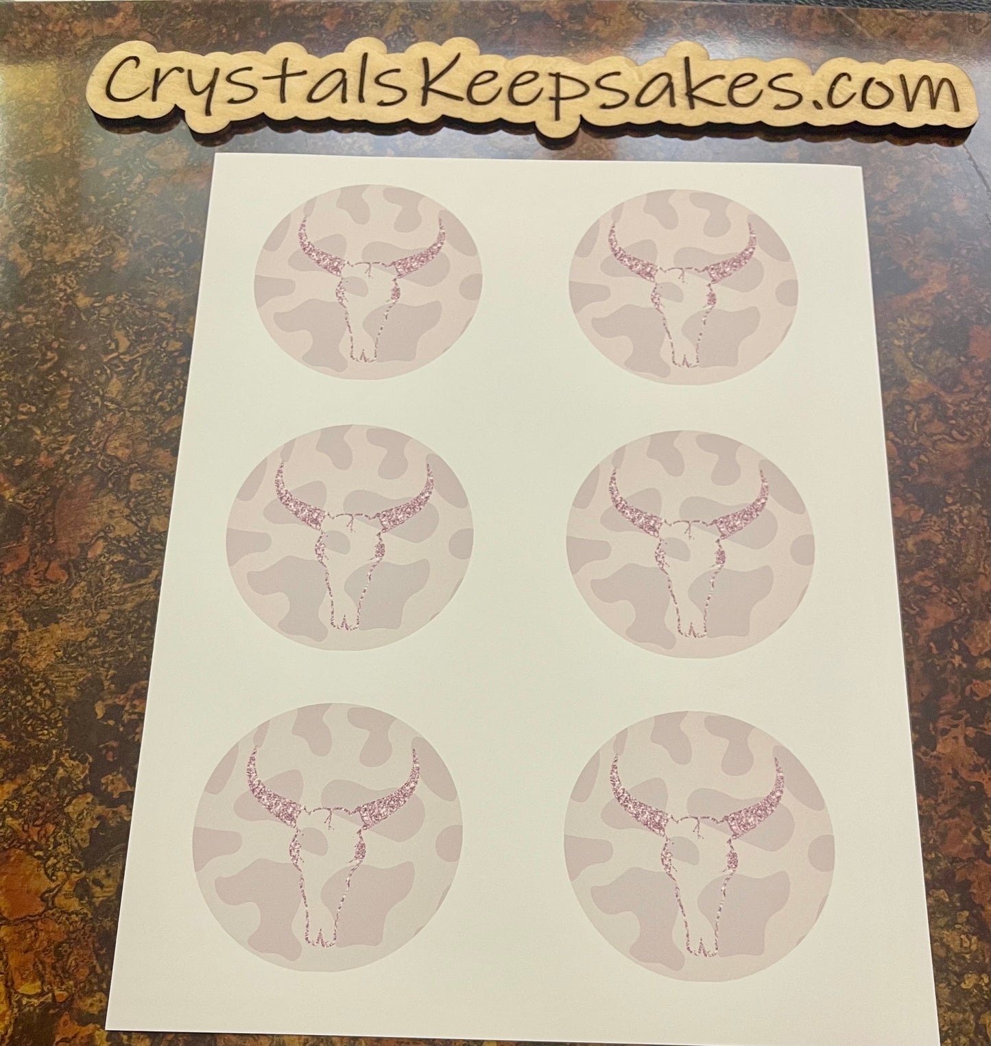 Cow Head Car Cup Coaster Transfer Sheets