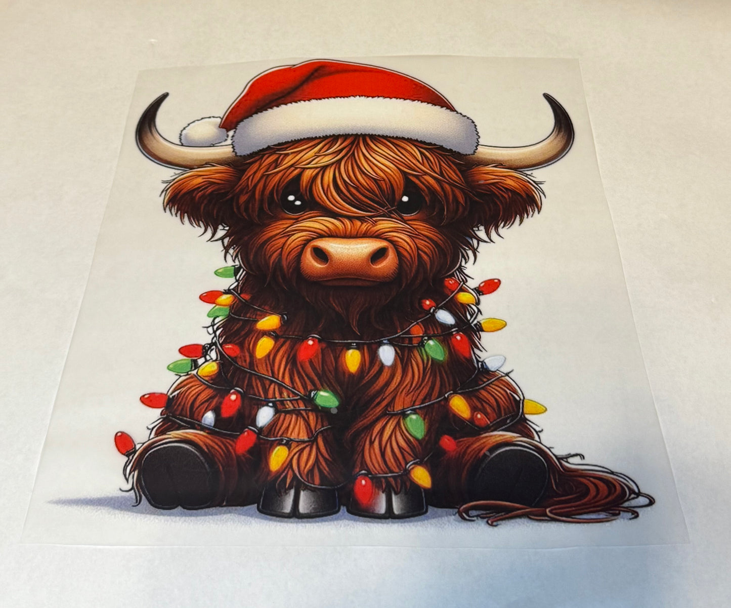 Heifer Xmas Lights DTF Transfer