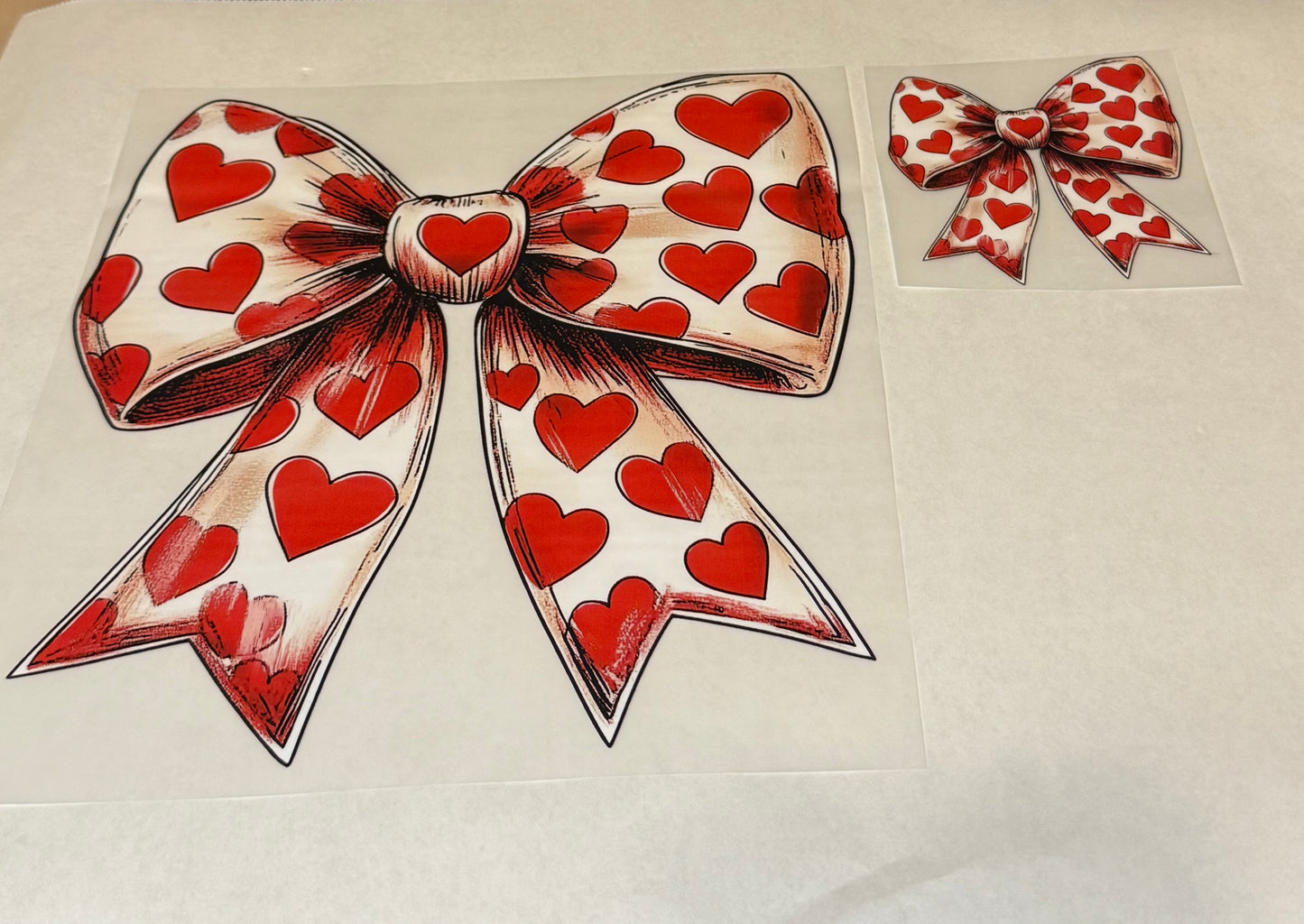 Heart Bow With Pocket Combo DTF Transfer
