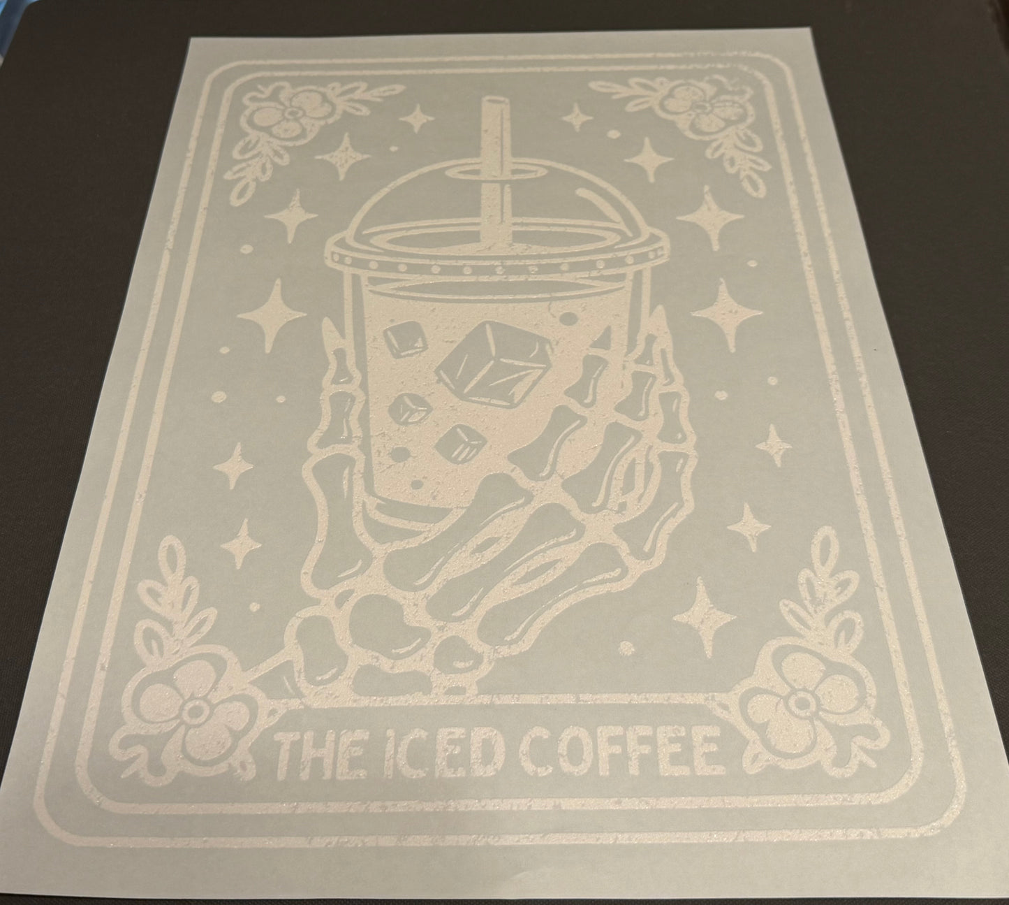 The Iced Coffee Screen Print Transfer