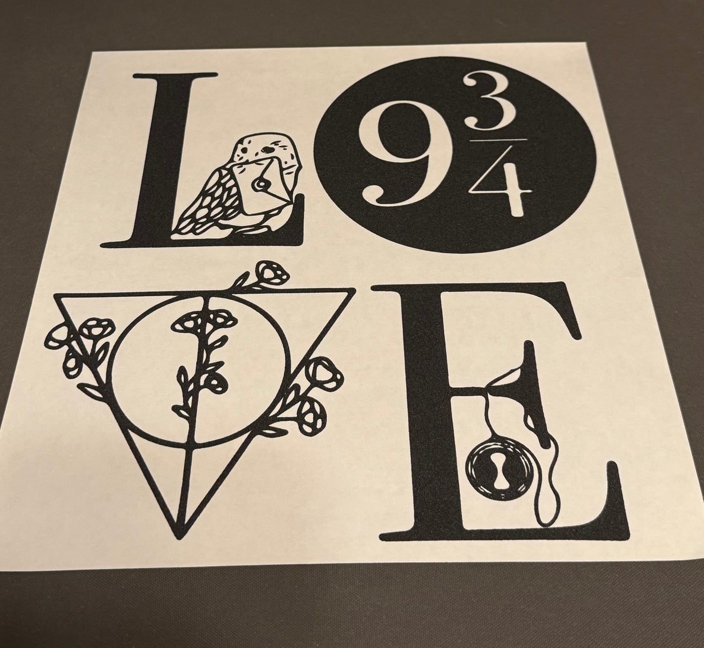Love 9 3/4 Screen Print Transfer