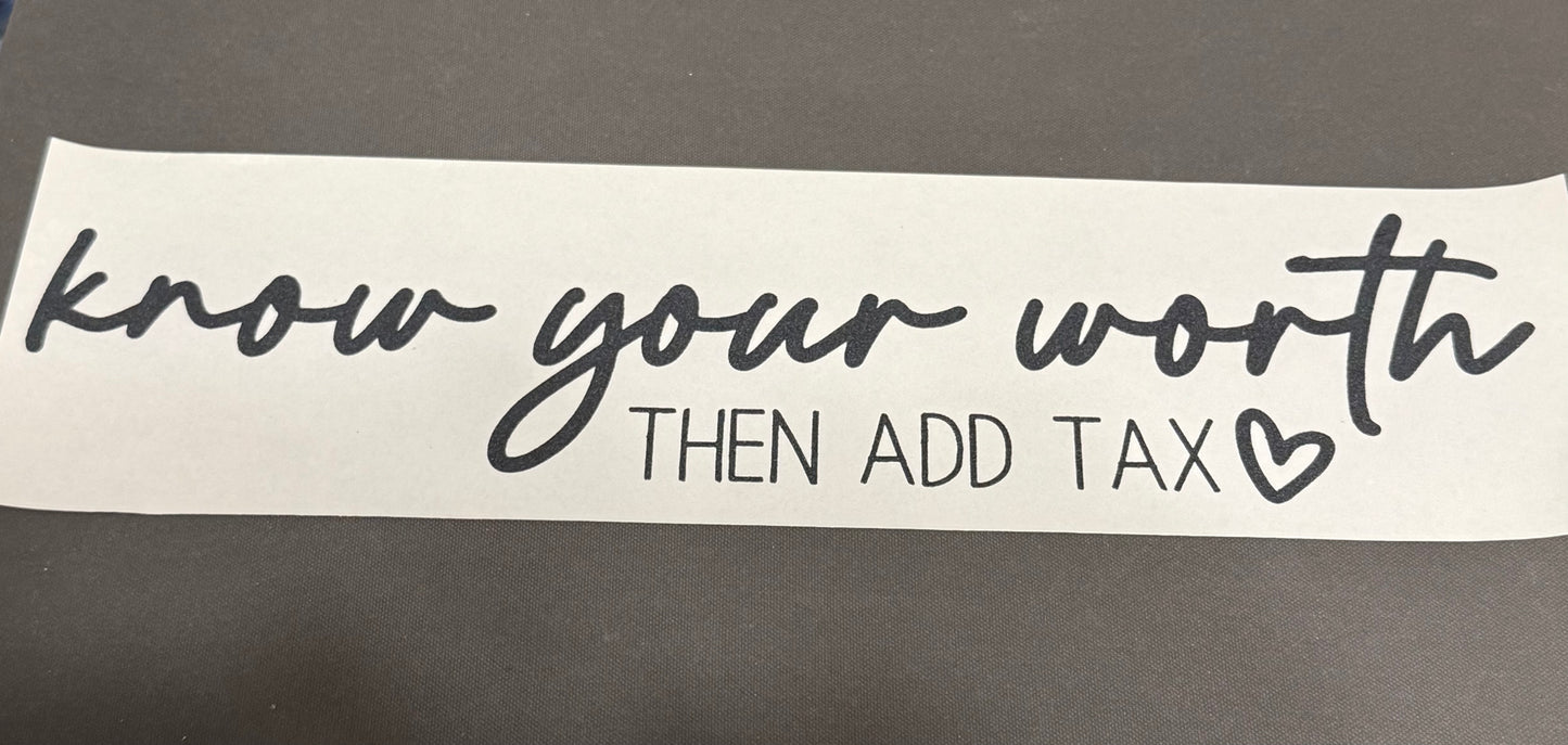 Know Your Worth Screen Print Transfer