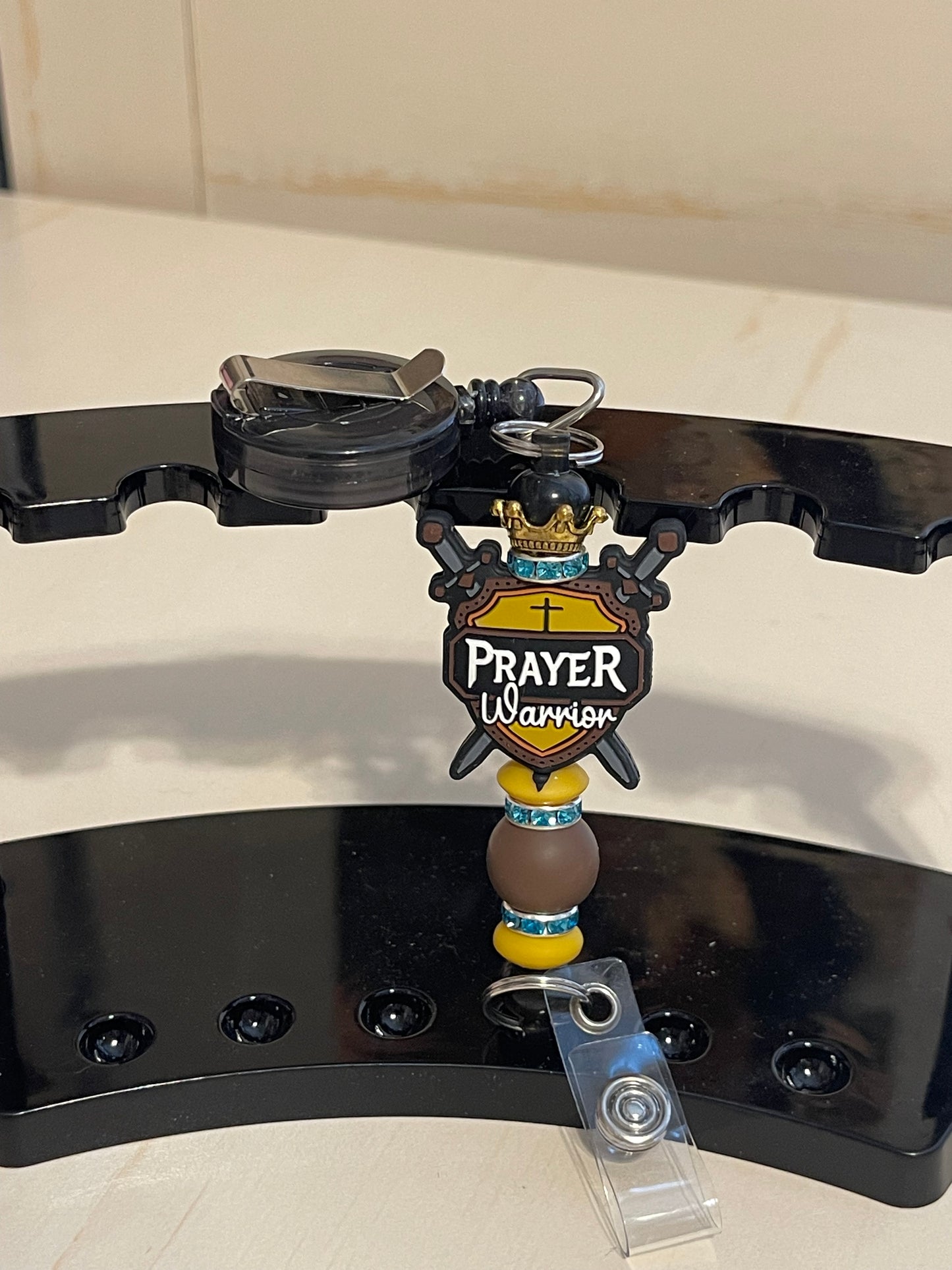 Prayer Warrior with Crown Badge Reel