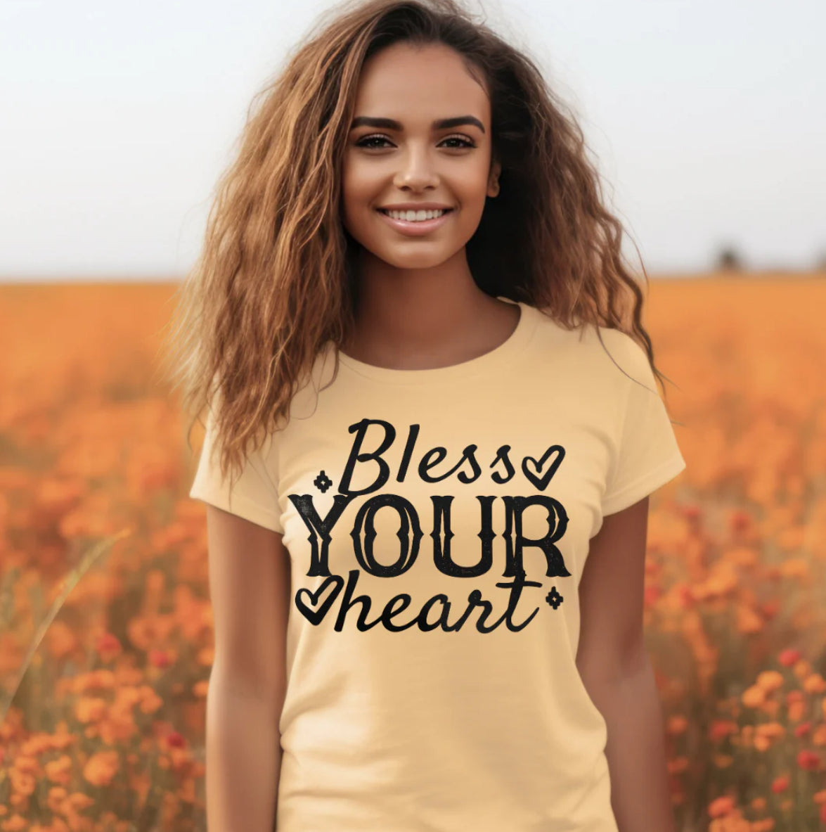 Bless Your Heart Screen Print Transfer