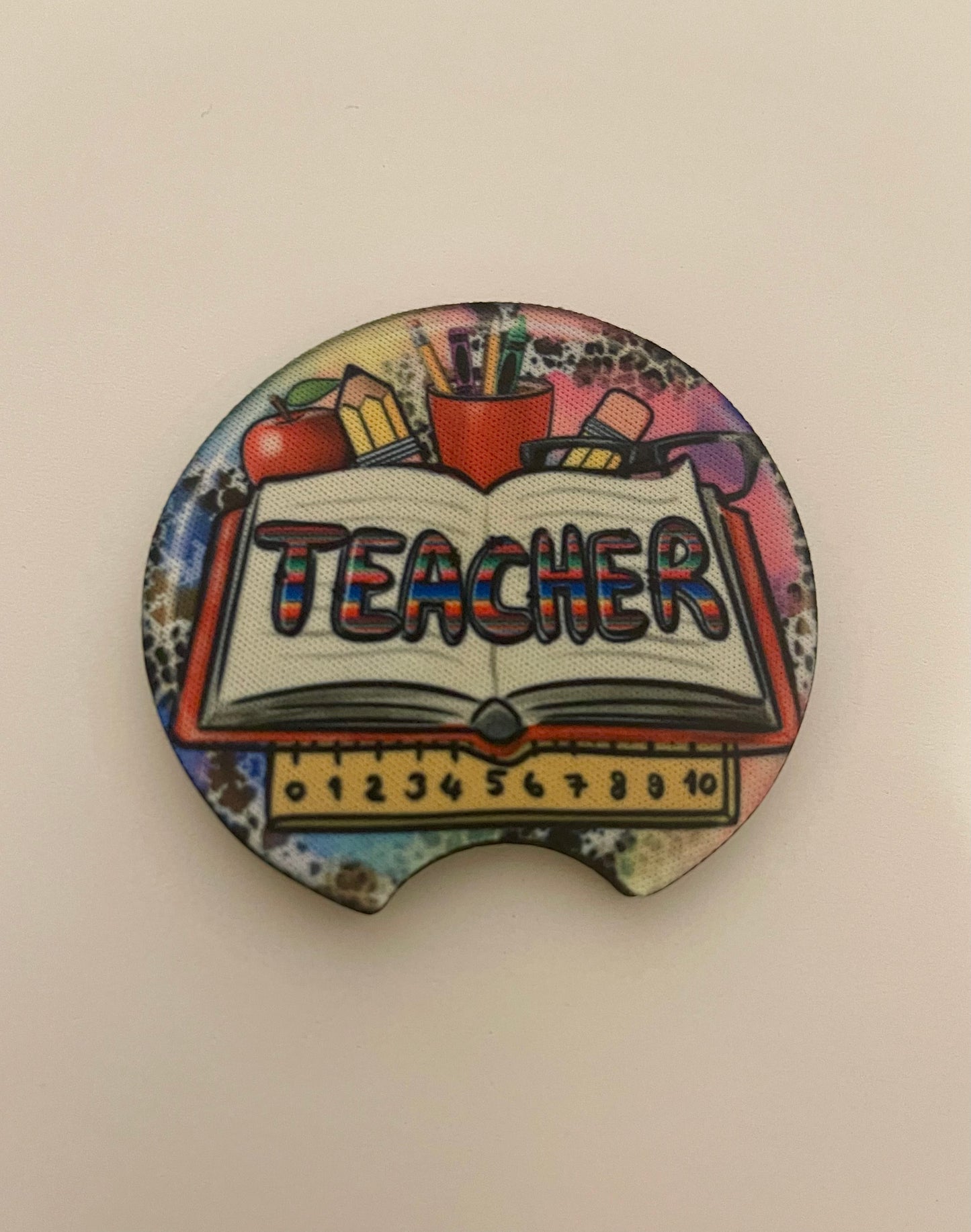 Teacher Car Cup Coaster Transfer Sheets