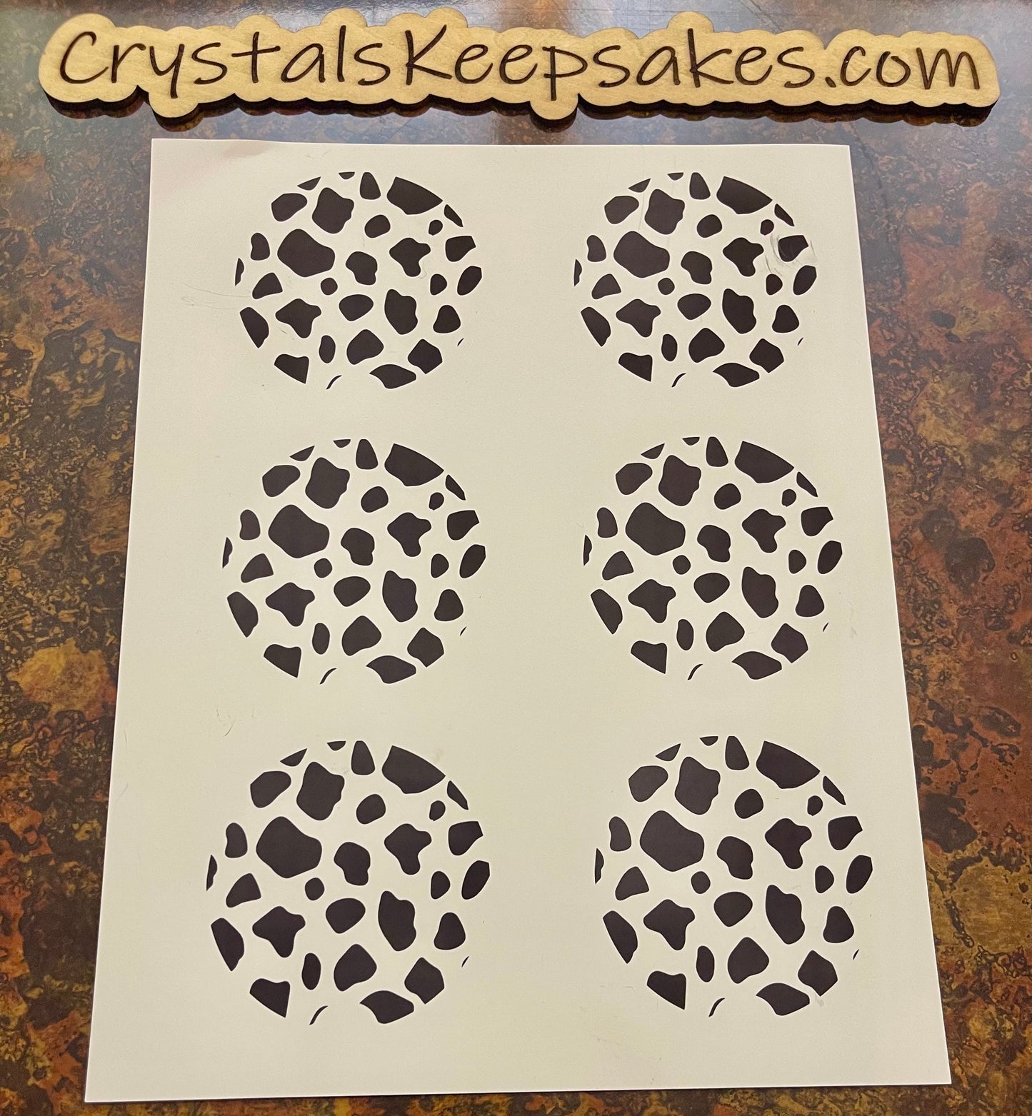 Cow Print Car Cup Coaster Transfer Sheets