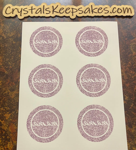 Purple Mama Car Cup Coaster Transfer Sheets