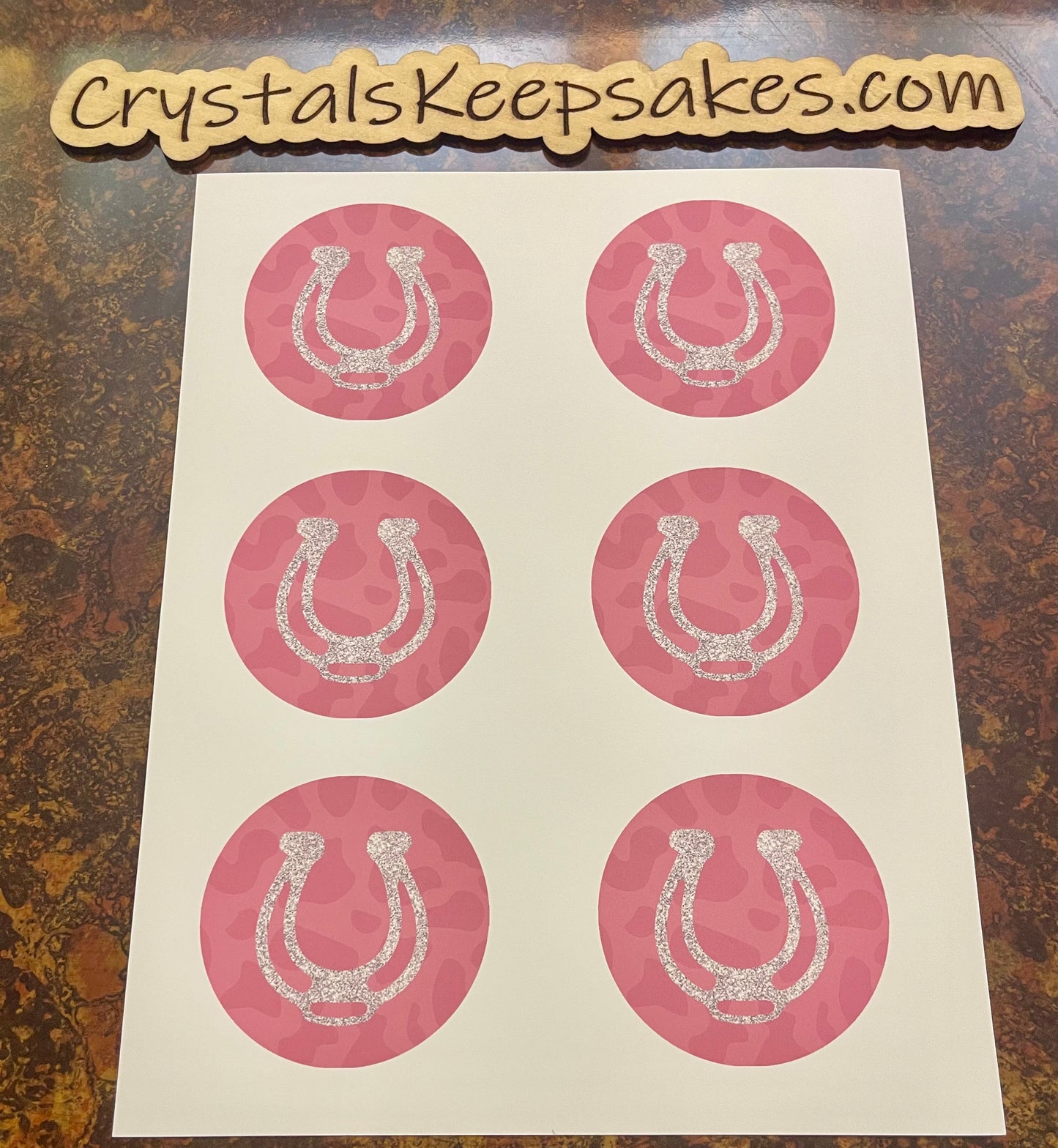 Horseshoe Car Cup Coaster Transfer Sheets