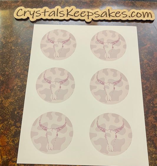 Cow Head Car Cup Coaster Transfer Sheets