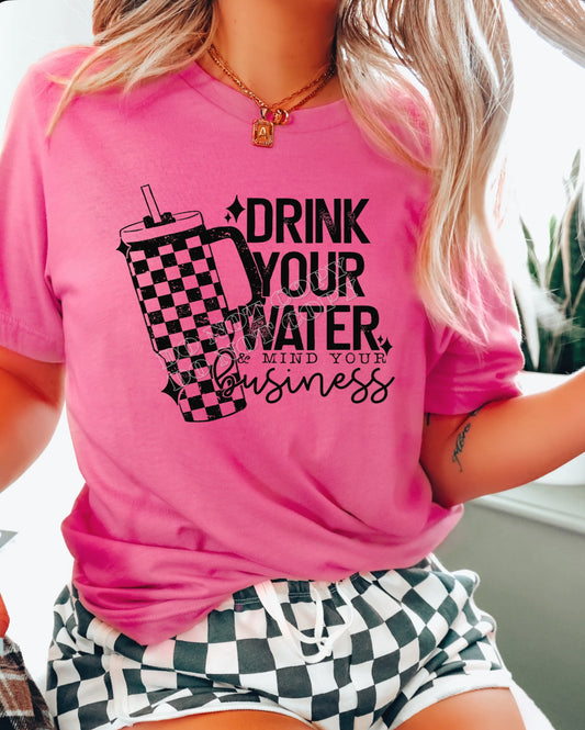 Drink Your Water Screen Print Transfer