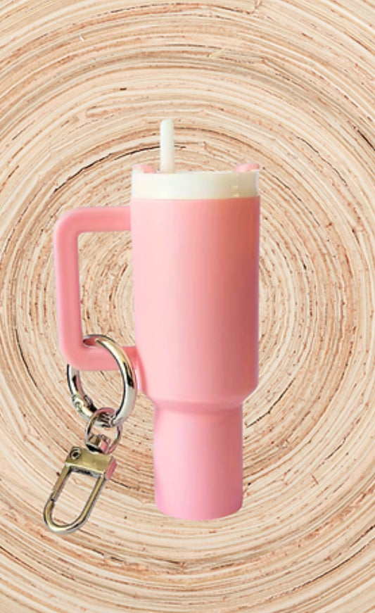 Light Pink Chapstick Mini Tumbler Keychain