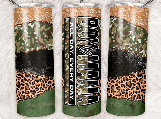 Boy Mama All Day Every Day Tumbler