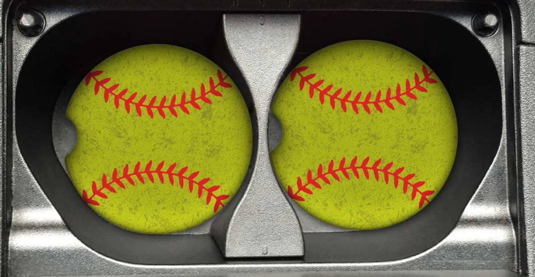Softball Coaster Transfer Sheets