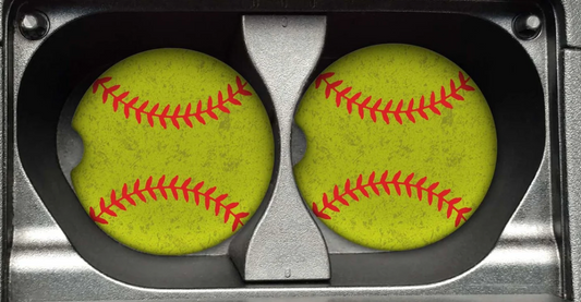 Softball Coaster Transfer Sheets