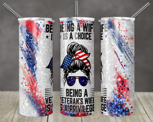 Veterans Wife Tumbler